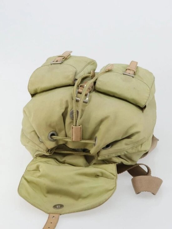 PRADA Backpack Nylon Green Silver Auth 180684 main image 6